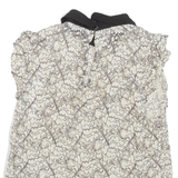 ZARA Womens Vest Beige Collared Sleeveless M