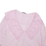 ZARA Womens Cropped Blouse Pink XL