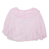 ZARA Womens Cropped Blouse Pink XL