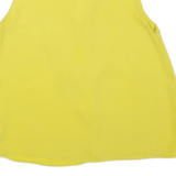 ZARA Womens Vest Yellow V-Neck Sleeveless S