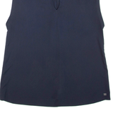TOMMY HILFIGER Womens Blouse Blue V-Neck Sleeveless S