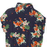 ZARA Womens Printed Shirt Blue Collared Floral S