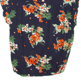 ZARA Womens Printed Shirt Blue Collared Floral S