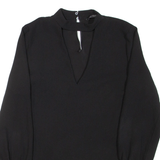 ZARA Womens Blouse Blue V-Neck Long Sleeve L