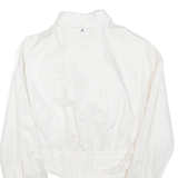 GUESS Womens Cropped Shirt White Collared Long Sleeve M