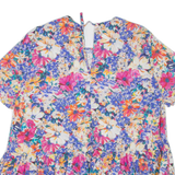 ZARA Womens Smock Top Blue Floral L