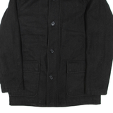 GUESS Mens Coat Black Wool S