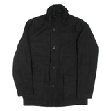 GUESS Mens Coat Black Wool S