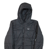 ADIDAS Womens Puffer Jacket Black Hooded UK 8