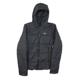 ADIDAS Womens Puffer Jacket Black Hooded UK 8