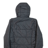 ADIDAS Womens Puffer Jacket Black Hooded UK 8