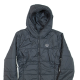 ADIDAS Womens Puffer Jacket Black Hooded UK 10