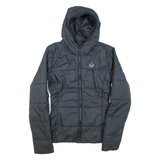 ADIDAS Womens Puffer Jacket Black Hooded UK 10