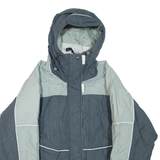 COLUMBIA Womens Jacket Grey Hooded Colourblock S