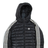 ADIDAS Womens Jacket Black Nylon Hooded UK 6
