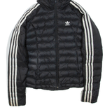 ADIDAS Womens Jacket Black Nylon Hooded UK 6