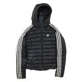 ADIDAS Womens Jacket Black Nylon Hooded UK 6