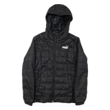 PUMA Mens Puffer Jacket Black Hooded S