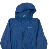 COLUMBIA Mens Jacket Blue Hooded M