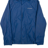 COLUMBIA Mens Jacket Blue Hooded M
