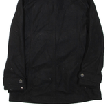 TOMMY HILFIGER Womens Duffle Coat Black Wool L