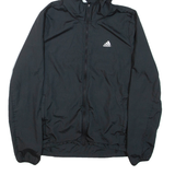 ADIDAS Womens Track Jacket Black Hooded S