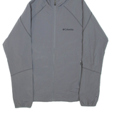 COLUMBIA Mens Track Jacket Grey Hooded L