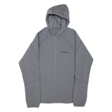 COLUMBIA Mens Track Jacket Grey Hooded L