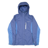COLUMBIA Omni-Tech Womens Rain Jacket Blue Nylon Hooded M