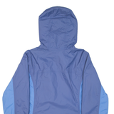 COLUMBIA Omni-Tech Womens Rain Jacket Blue Nylon Hooded M