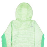 THE NORTH FACE Lightweight Insulated Womens Puffer Jacket Green Nylon Hooded L