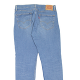 LEVI'S 511 Jeans Distressed Mens Blue Slim Straight Stone Wash W34 L32