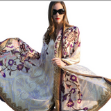 Anyyou 100% Mulberry Silk Mixcolor Long Scarf Luxury Brand Women Beach Shawl Wear Swimwear Pashimina Face Shield Foulard
