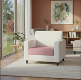 Anyhouz Sofa Cushion Cover – Old Rose Polyester, Thick Stretchable, 1Pc Living Room Chair