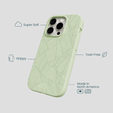 Sage Green Lushy Leaves iPhone 15 Pro Case