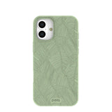 Sage Green Lushy Leaves iPhone 16 Plus Case