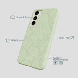 Sage Green Lushy Leaves Samsung Galaxy S24+(Plus) Case