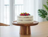 Anygleam Natural Wood Wooden Cake Stand Food Kitchen Tableware