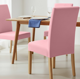 Anyseat Pink Velvet Dining Chair Cover – Plush Stretchable Slipcover for Kitchen & Dining Room Chairs