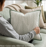 Anypillow Leaf Embroidered Decorative Cushion Cover – Soft Throw Pillowcase for Sofa & Bed
