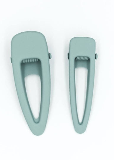 Matte clip set of 2 - Light Blue