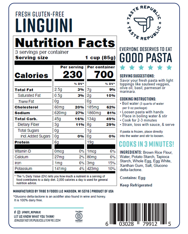 Fresh Gluten-Free Linguini  (6-Pack)