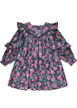 Dress Lara - Charcoal Wildflowers