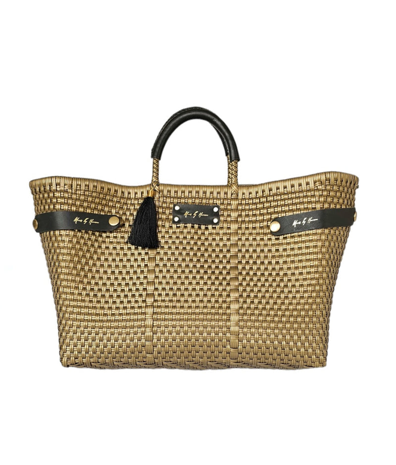 Less Pollution Convertible Handbag - Gold