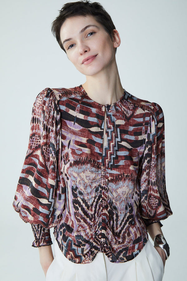 Blouse Junin Auka Top Sand-Melange