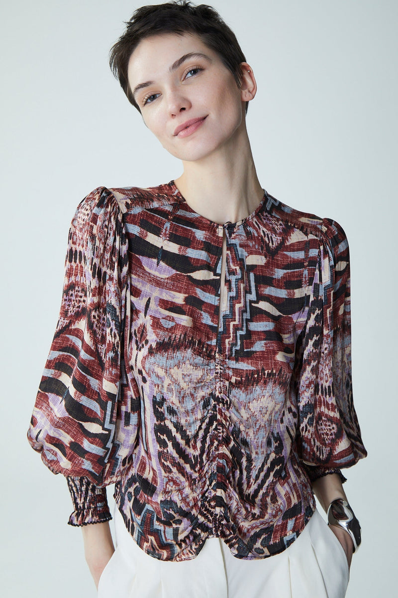 Blouse Junin Auka Top Sand-Melange