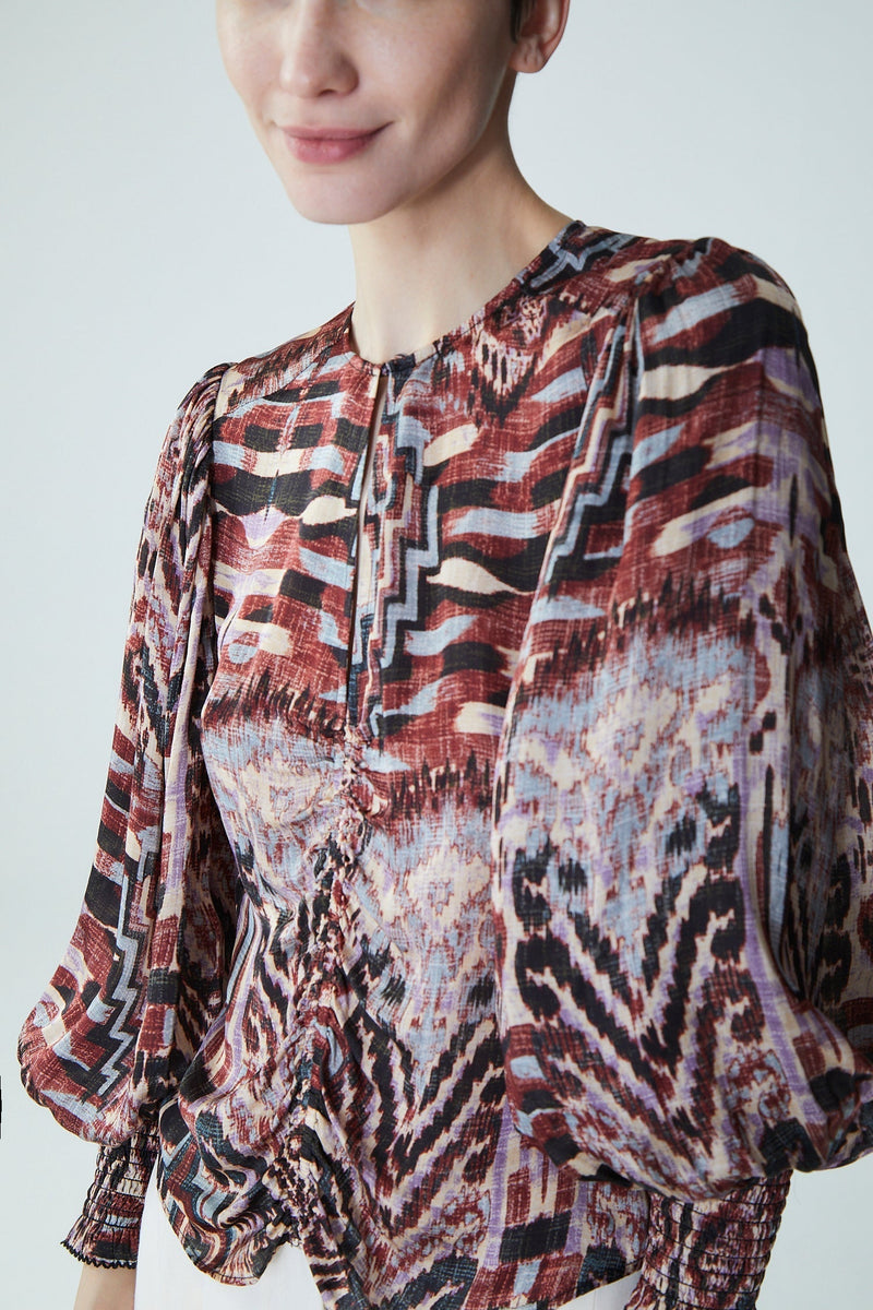 Blouse Junin Auka Top Sand-Melange