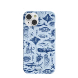Powder Blue Marine Life iPhone 14/16e Case