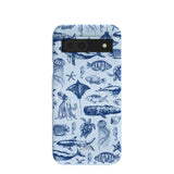 Powder Blue Marine Life Google Pixel 8a Case