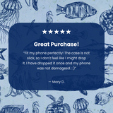 Powder Blue Marine Life iPhone 16 Pro Max Case